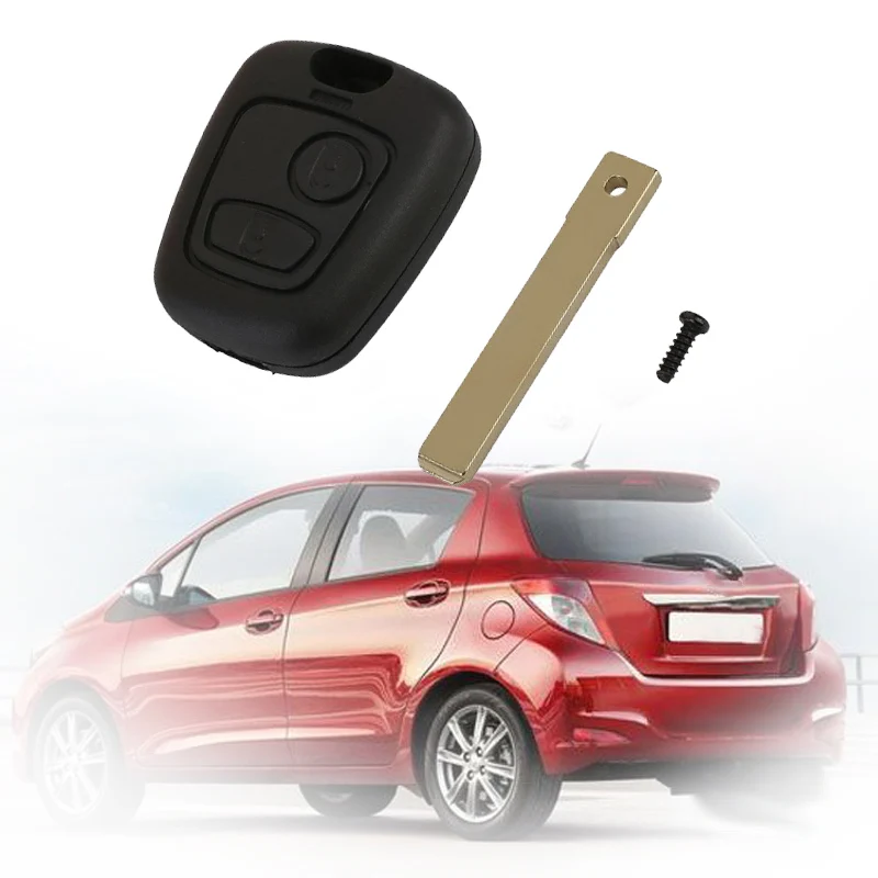 Пульт дистанционного управления для Toyota AYGO черный пульт с 2 кнопками|Ключ от авто|