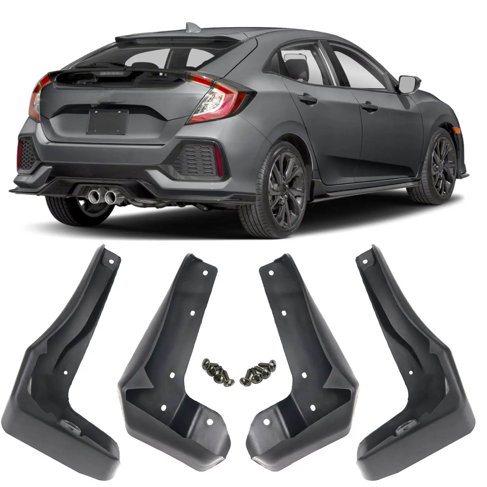 4x передние и задние для Honda Civic хэтчбек люк 2016 - 2021 Брызговики защита крышка