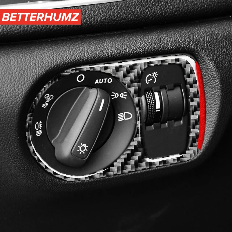 

Car Styling For Audi Q3 Carbon Fiber Sticker Car Interior Molding Headlight Switch Buttons Decorative Frame Cover Trim 2013-2018