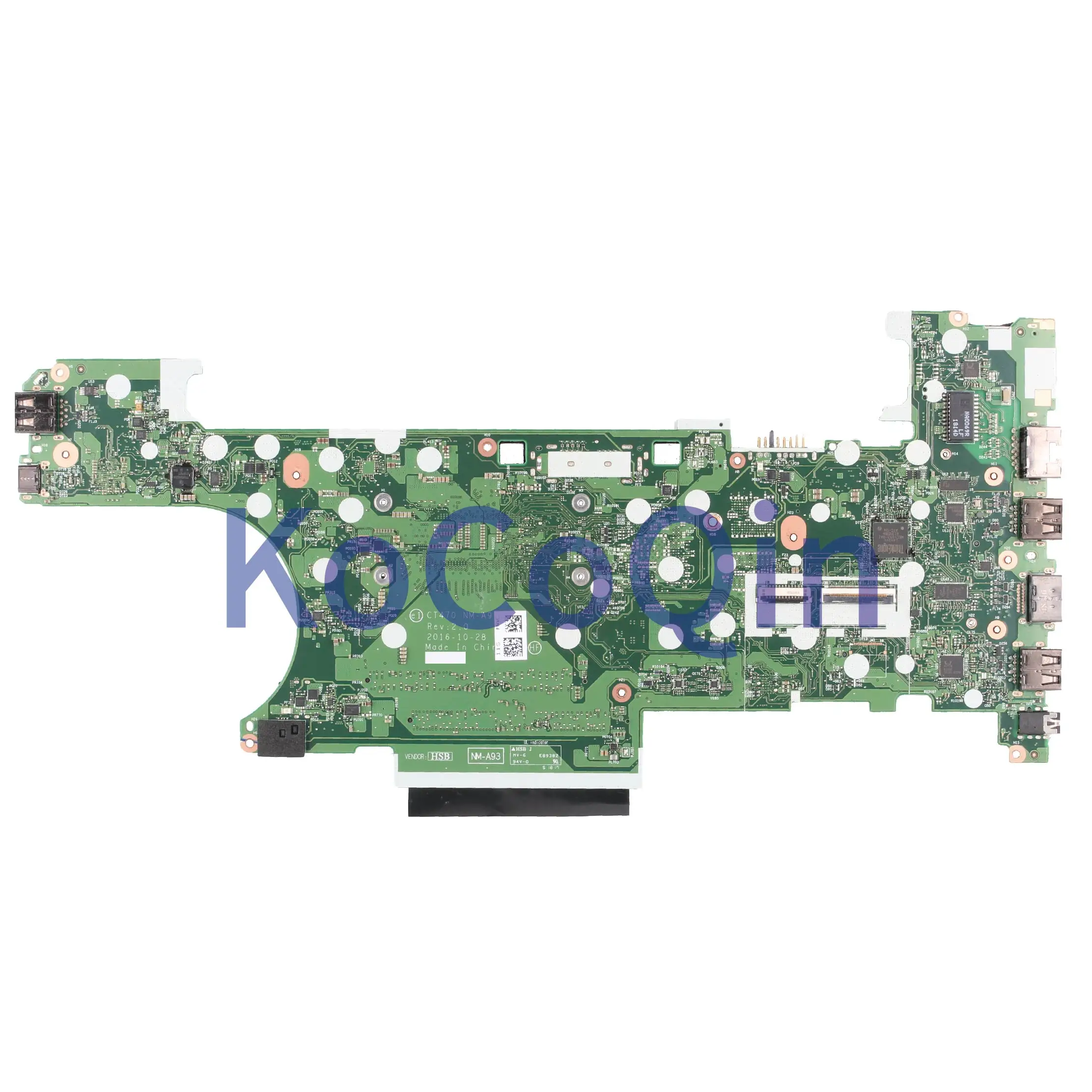 New  KoCoQin Laptop motherboard For LENOVO Thinkpad T470 Core SR33Z i7-7600U Mainboard 01HX664 NM-A931 T