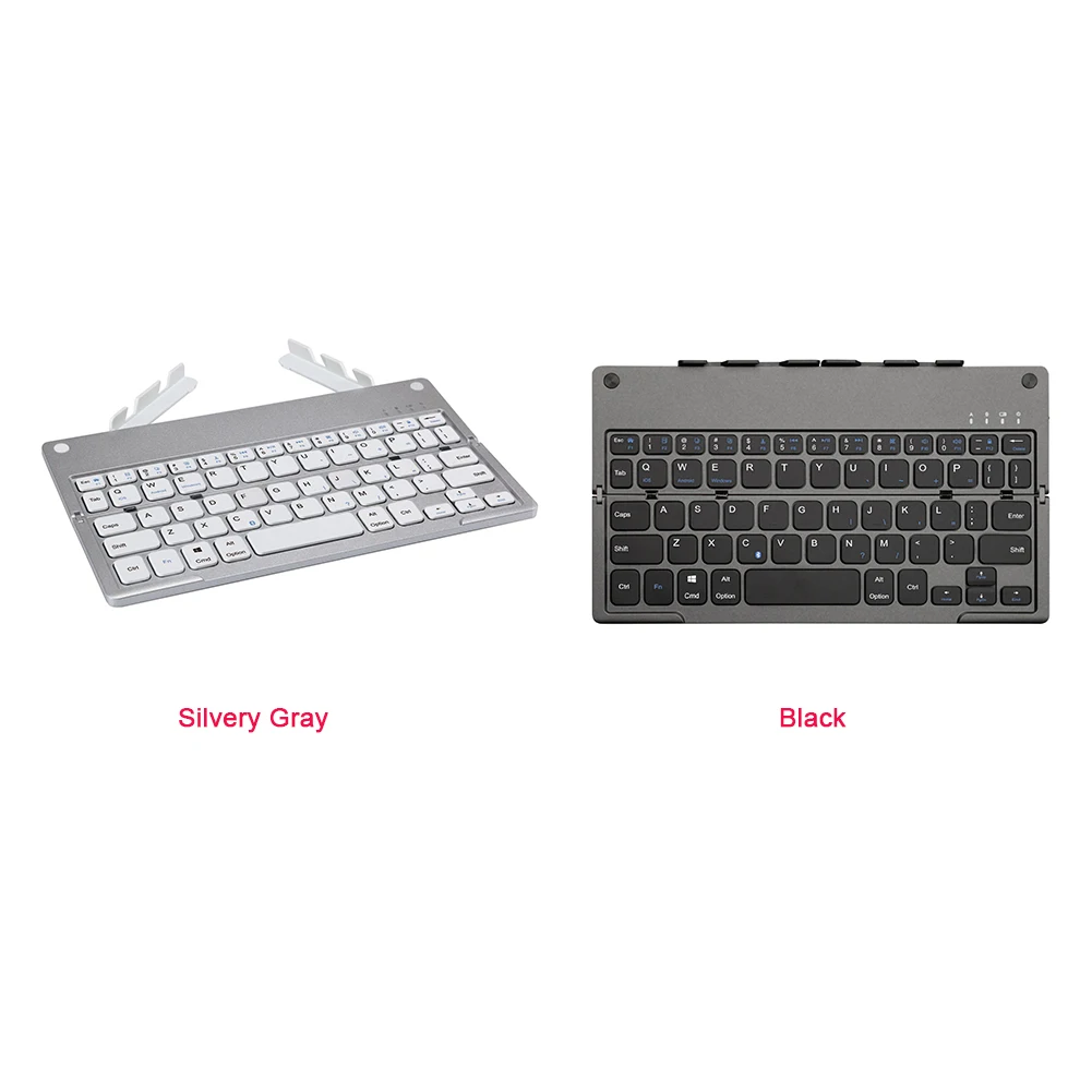 B048 домашняя bluetooth-клавиатура эргономичная складная с подставкой для планшета ультра тонкая портативная универсальная ABS дорожная Беспроводная офисная