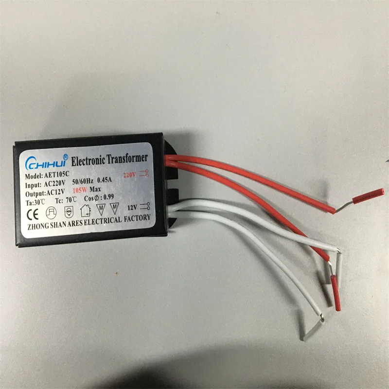 2022 Sufficient Power Electronic Transformer For Halogen Lamp light AC 12V 20W 50W 60W 160W 200W 250W Optional