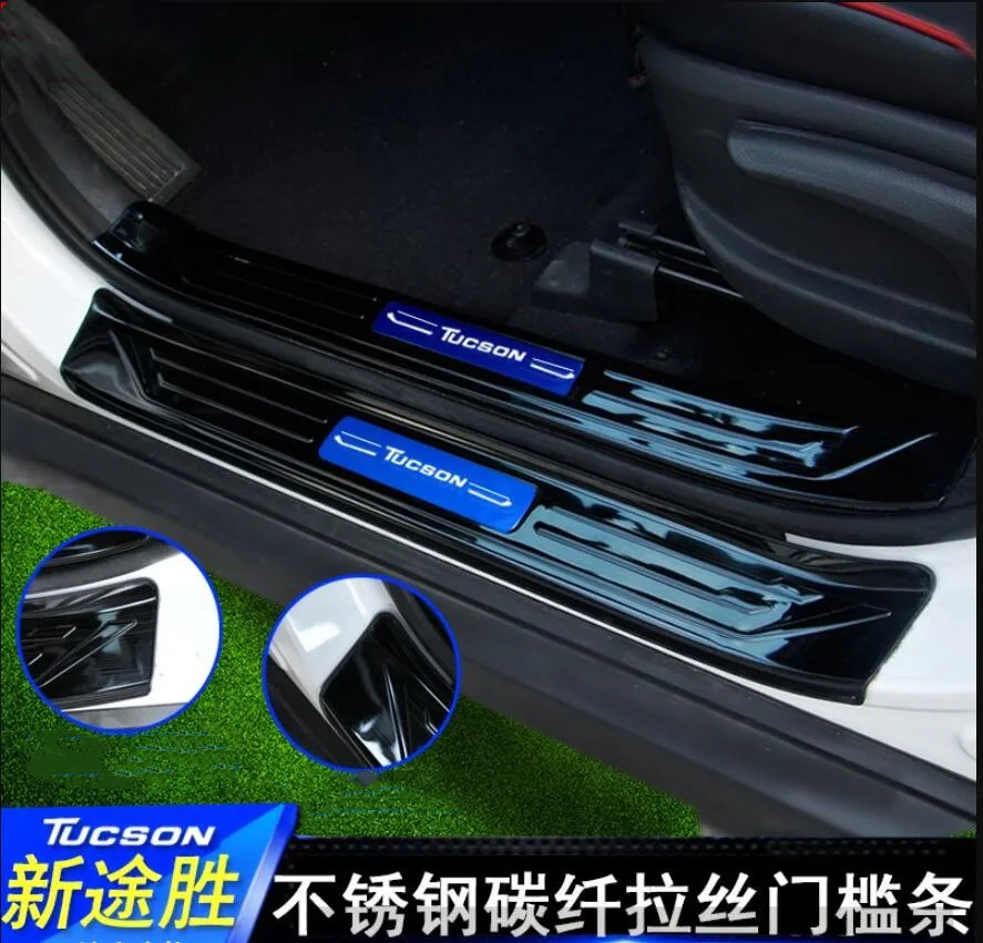 

High-quality stainless steel Plate Door Sill Welcome Pedal Car Styling Accessories For Hyundai Tucson 2015 2016 2017 2018 2019