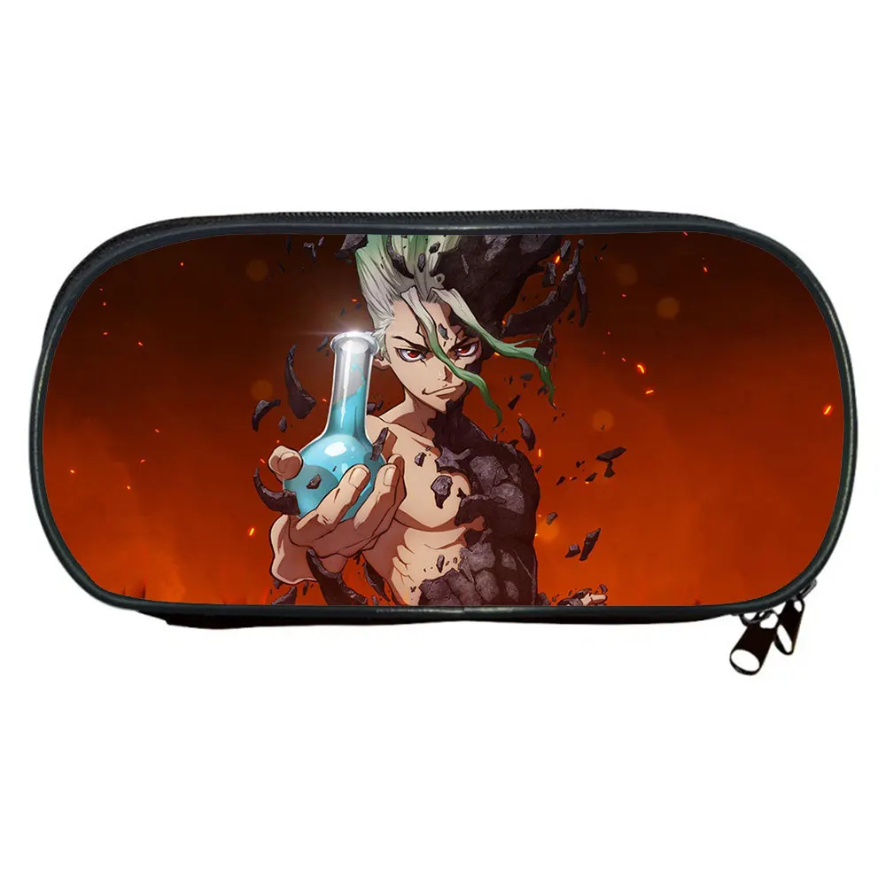 

Чехол Dr Stone для карандашей, чехол для макияжа для девочек, Подарочная коробка для ручек и карандашей с анимацией s TV, милый чехол для карандаш...