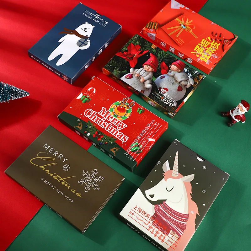 120 шт рождественские открытки для Санты рождественские подарки креативные канцелярские товары письма поздравительные подарочные открытки Новогодняя открытка