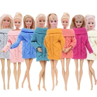 Barbies Doll Handmade Knitted Pure Cotton Sweater Dress Doll Clothes Accessories for Barbies Doll 11.5 Inch&30cm 1/6 Bjd Blythe 1