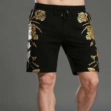 Повседневные мужские шорты из хлопка с принтом