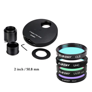 

SVBONY 1.25" 2" Manual Filter Wheel Five-Piece Colour Filter Accessories &Filters for Astronomical Telescopes Oculares Lens Pla
