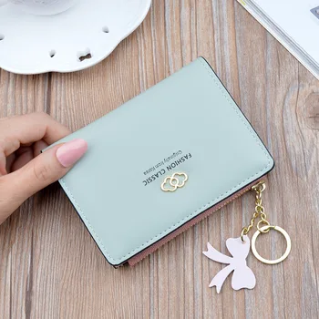 

Women's Wallet Small Mini Safe Money Bag Women's Short Cloud Zipper Wallet Credit Card Holder Coin Pouch Catera
