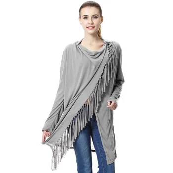 

Womens Capes And Ponchoes Autumn Winter Women Fashion Candy Colors Tassel Pullovers Plus Size Women Knitted Sweater