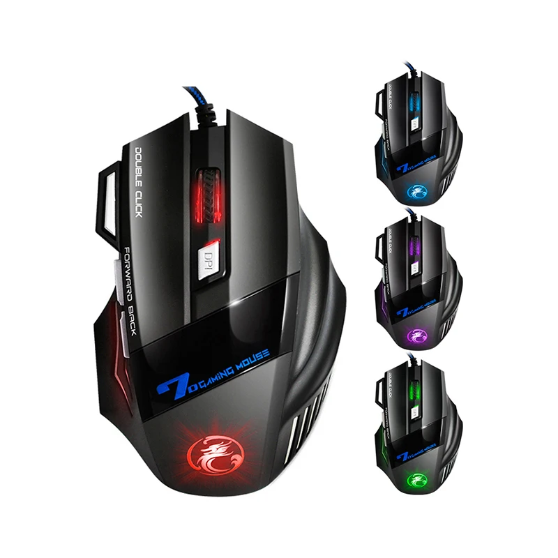 X7 Gaming Mouse 2400DPI Mice USB Wired Optical Computer Mice Ergonomic RGB Backlit Optical Game Mouse For PC Laptop