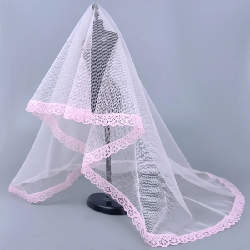Handmade Long Veil Bridal Wedding Veils For Barbie Dolls Wedding Dress Veil For 1/6 BJD Dolls Accessories