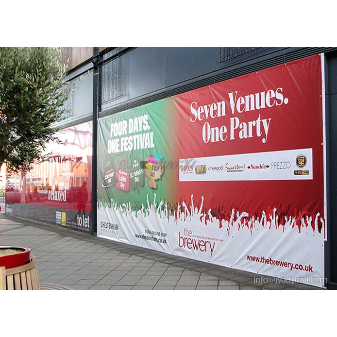 Parties PVC Personalised Outdoor Banners Vinyl Banner Advertising  For Business 