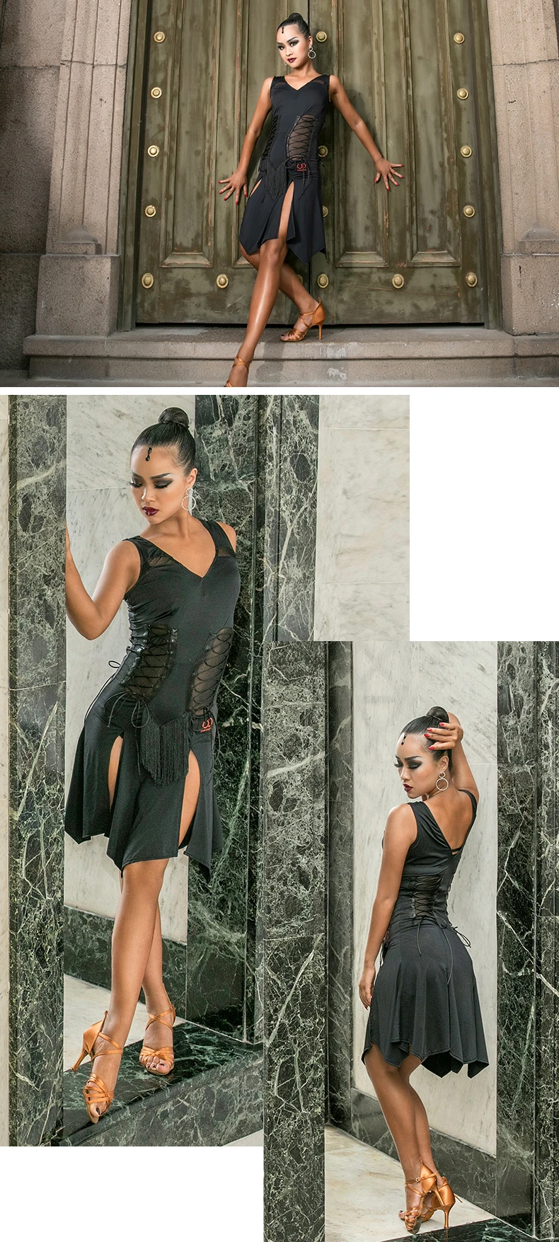 CACARE платье для латинских танцев Женская Большая распродажа Vestido flecos танцевальная одежда конкурс латиноамериканских танцев платья Танго D0693 бальные
