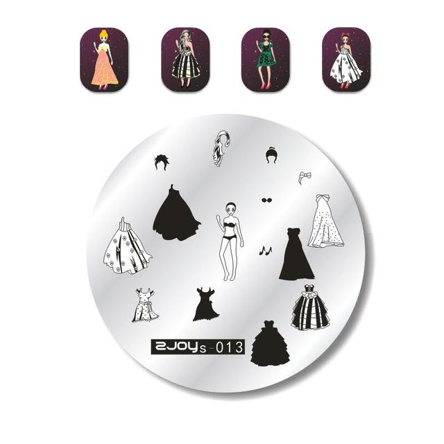 Round Nail Stamping Plates Butterfly/Constellation/Leaf/Bird Stainless Steel Image Stencils Printing Nails Decor 5.5cm Tool