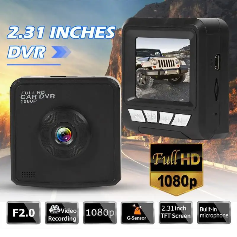 V8 FHD 1080p Автомобильный видеорегистратор Камера 2,31 дюйма 170 градусов объектив g-сенсор камера