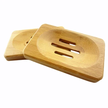 

Natural Wooden Bamboo Soap Dish Wooden Soap Tray Holder Storage Soap Rack Plate Box Container for Bath Shower Plate Bathroom