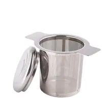 IdealHouse ситечко для чая с двойным ухом из нержавеющей стали с крышкой для чашек питья