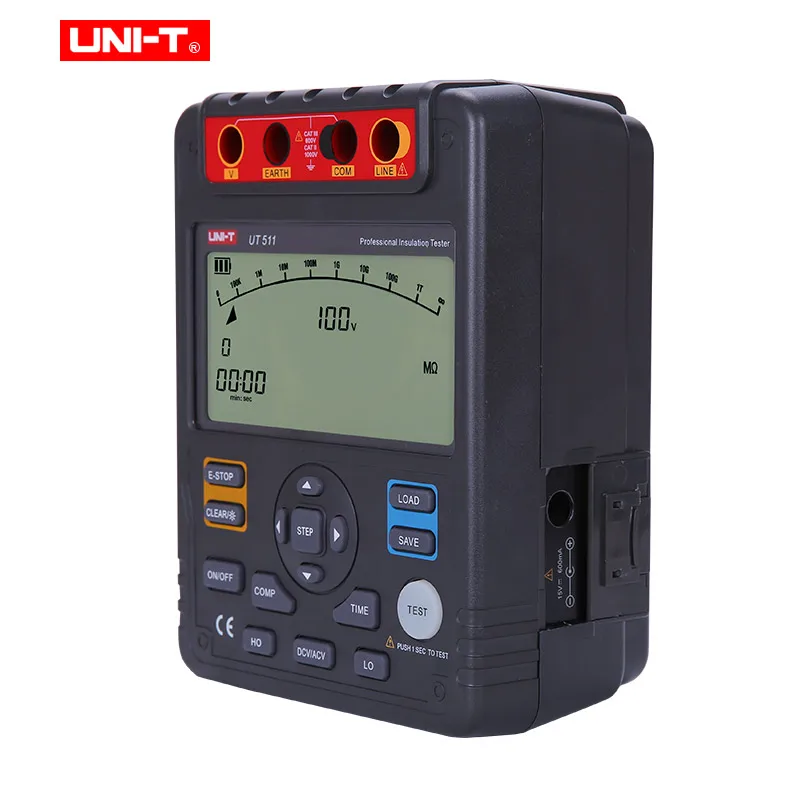 UNI-T UT511 1000 В 10gohm цифровой тестер сопротивления изоляции Мегаомметр низкий Омметр Вольтметр Автоматический диапазон