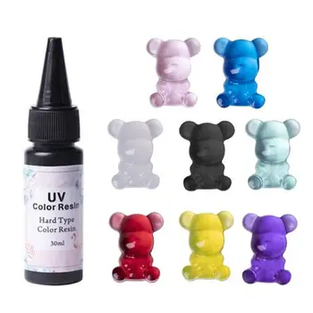 

8 Color UV Curing Ultraviolet Cure Resin Hard Adhesive Glue Solar Cure Sunlight Activated Resin Jewelry Making 30ml