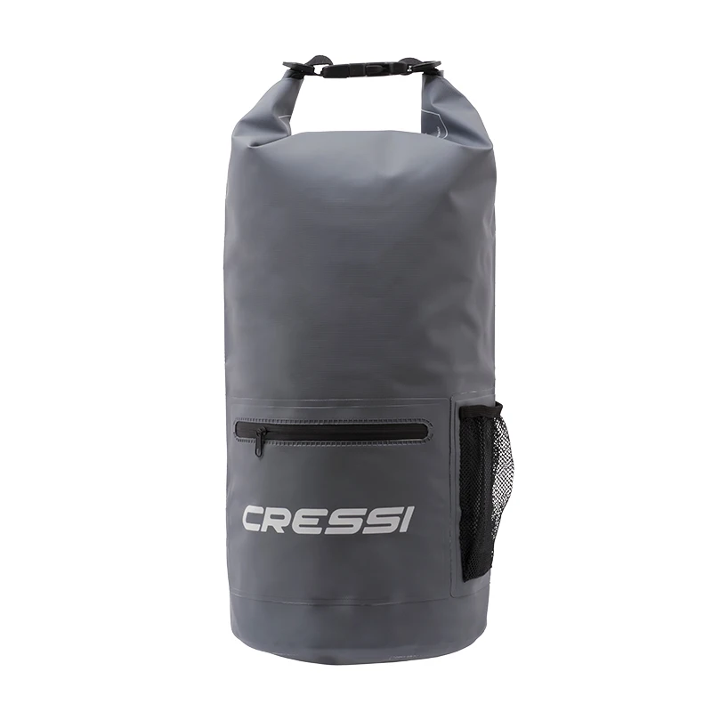 Cressi 10L 20L сухой мешок водонепроницаемый Дайвинг оборудование сумка погружение подводное плавание Плавание дрейфующий мешок с передней молнией - Цвет: Grey 10L