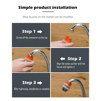 

1pc Kitchen Faucet Filter Tap Water Filter Purifier Clean Water Tap Cm Water Multilayer 6*3 Purifier Carbon Filter Mini Fil Q9N4