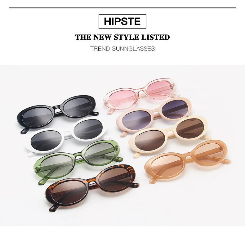 Vintage Oval Runde Sonnenbrille Frau Marke Designer Candy Farben Sonnenbrille Weibliche Sommer Stile Kleine Rahmen Spiegel Shades – Detail 2