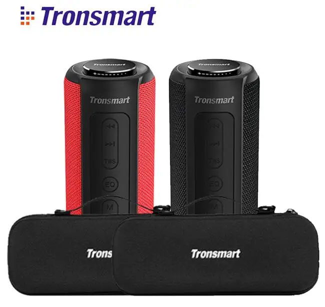 1red1BlackadcoverB Tronsmart T6 Plus Bluetooth динамик 40 Вт портативный динамик s Colums глубокий бас Саундбар с IPX6 Водонепроницаемый, TWS, для Siri, SoundPulse - Цвет: 1red1BlackadcoverB