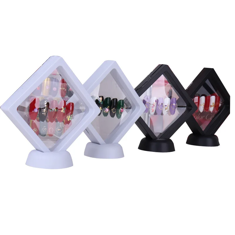 Черно белая фотостойка из акрила с ПЭТ мембраной плавающая рамка ювелирные