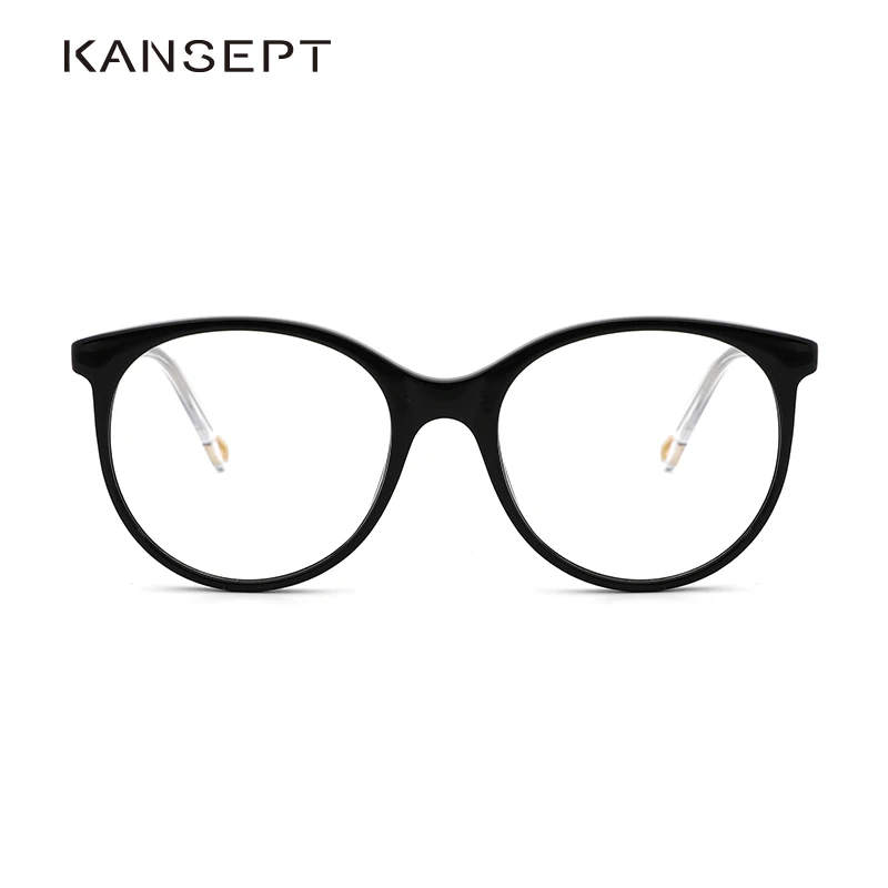 KANSEPT, женские очки, круглые, близорукость, ацетат, женские очки, оправа, прозрачные линзы, специальный дизайн ноги, оптические, женские очки# FG6004