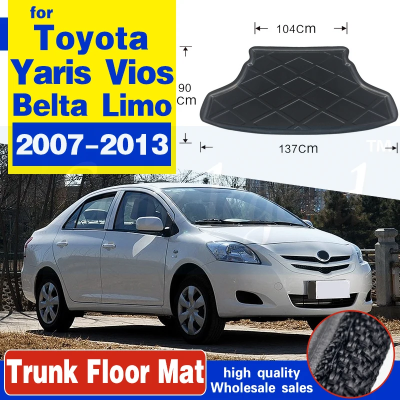 Fit For Toyota Yaris Vios Belta 2007 2013 Rear Trunk Liner Boot Mat
