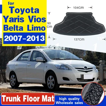 

Rear Waterproof Trunk Cargo Mat Floor Tray Boot Liner For Toyota Yaris / Vios / Belta / Limo 2007-2013 4-dr Sedan