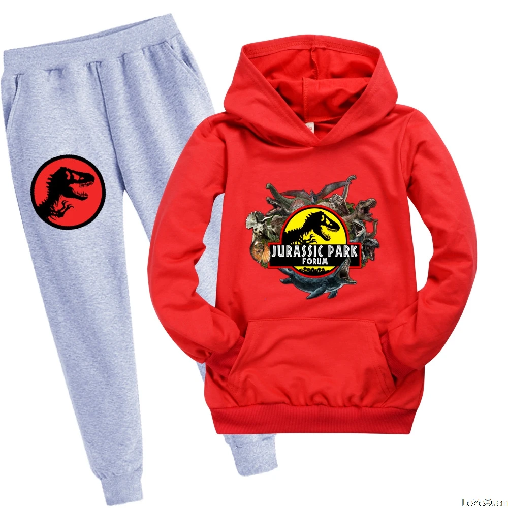 Fashion Girls Jurassic Park Clothes Kids Autumn Casual Cotton Hoodies