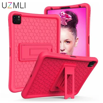 

Silicone Soft Tablet Protective Case For iPad Pro 11 2018 2020 Kids Full Body Armor Hybrid Rugged Rubber Kickstand Cover + Gifts