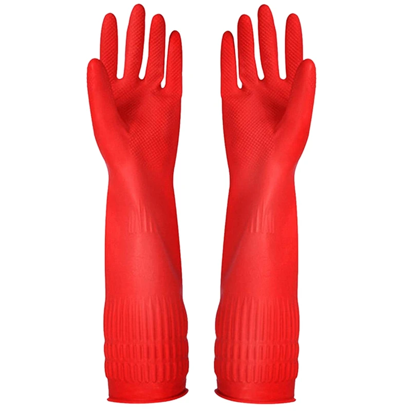 3 Pairs Rubber Cleaning Gloves Kitchen Dishwashing Glove,Waterproof Reuseable,Multipurpose Gloves