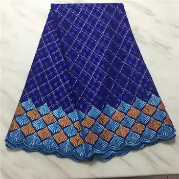 

factory offers 2019 New African dry cotton swiss lace with heavey STONES Fabric for Nigerian Party Dresses Winn612z 10colors