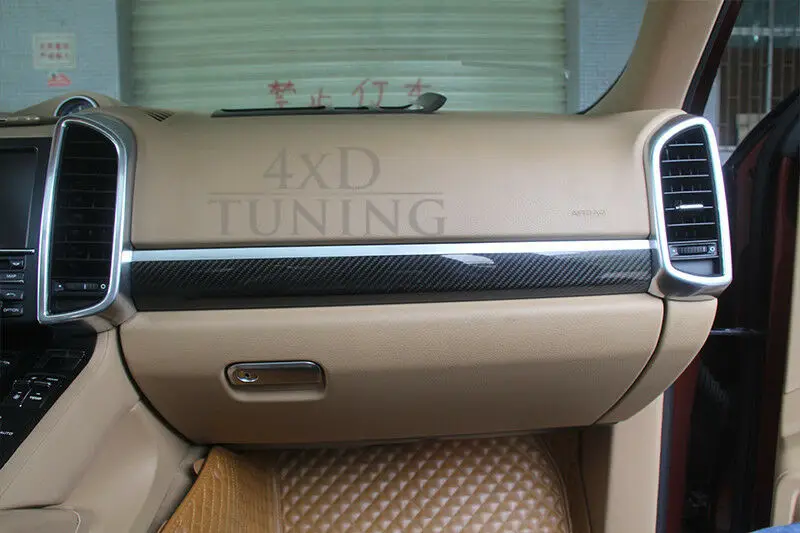 Для Porsche Cayenne высокое качество карбоновое волокно 2011-Up LHD interior Cover Trim 9 шт