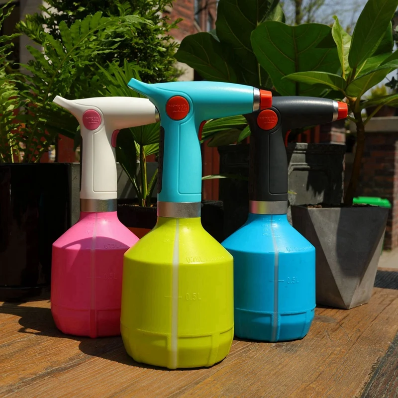 1000Ml USB Rechargeable Electric Spray Bottle Watering Tool for Flower Plant Blue&Black
