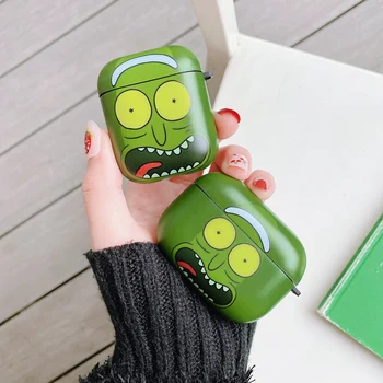 

for Apple AirPods Pro 2 1 Case Cartoon Rick and Morty Earphone Case for Airpods 1 2 3 Headphone Black Soft Funny
