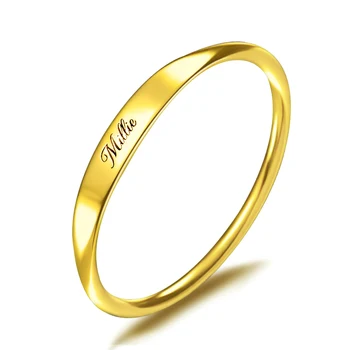 

Personalized 925 Silver Custom Name Ring Engraved Initial Date Name Delicate Stackable Rings Women Men womens rings jewelry