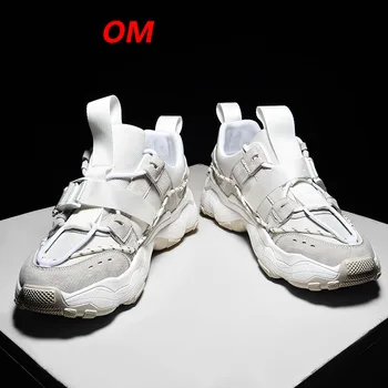 

Summer Fashion Chunky Sneakers Men New Breathable White Casual Shoes Men Lace-up Platform Mens Trainers Shoes Zapatillas Hombre