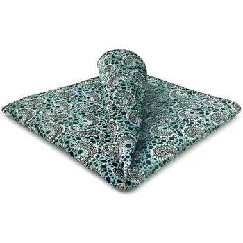 

Paisley Blue Handkerchief Pocket Square Silk Large 12.6"