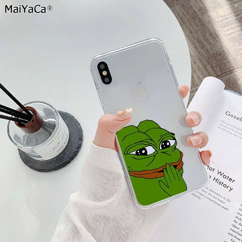 MaiYaCa Sad Frog pepe meme ТПУ мягкий чехол для телефона Fundas чехол для iPhone 11 pro XS MAX 8 7 6 6S Plus X 5 5S SE XR - Цвет: A13