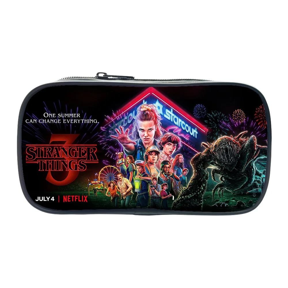 

2019 Stranger Things 3 Pencil Case Children Boys Girls Students Bags New Cute High Quality Pencil Bag Fashion Stationery Bag