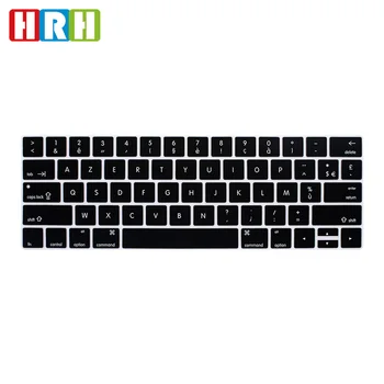 

HRH French Azerty Ultra- thin Silicone Keyboard Covers Skin for Mac Pro 13" 15 A1706 A1707 A1989 A1990 with Touch Bar US Version