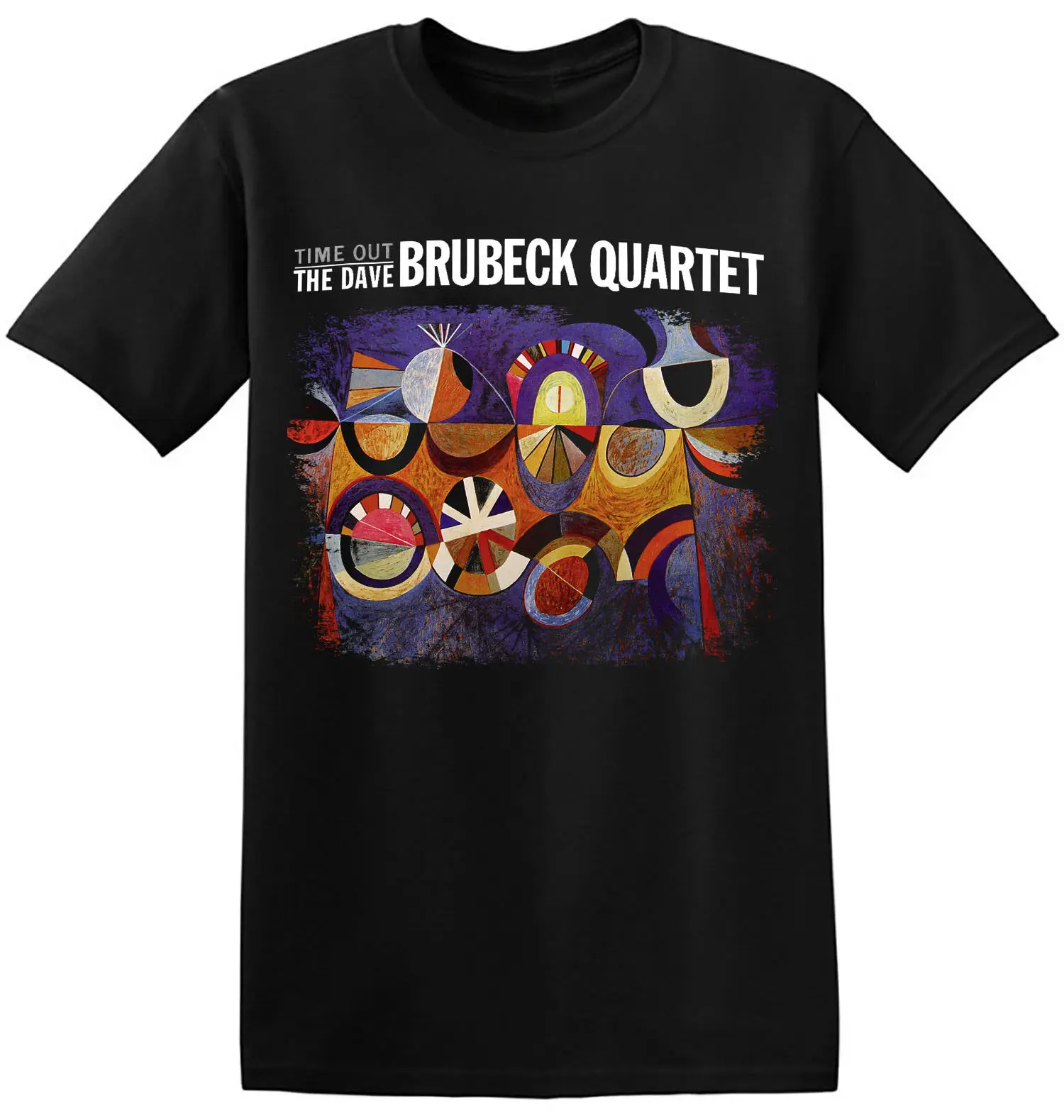

Jazz T Shirt Cool Black Vintage Brubeck Graphic Print Unisex Band Tee 4 A 207 O Neck Teenage T Shirts