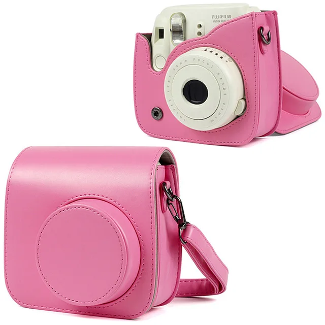 Pink Color Кожаный наплечный ремень для камеры, защитный чехол для Fujifilm Instax Mini 9 mini 8 mini 8+ чехол s пленочные камеры - Цвет: Pink Color