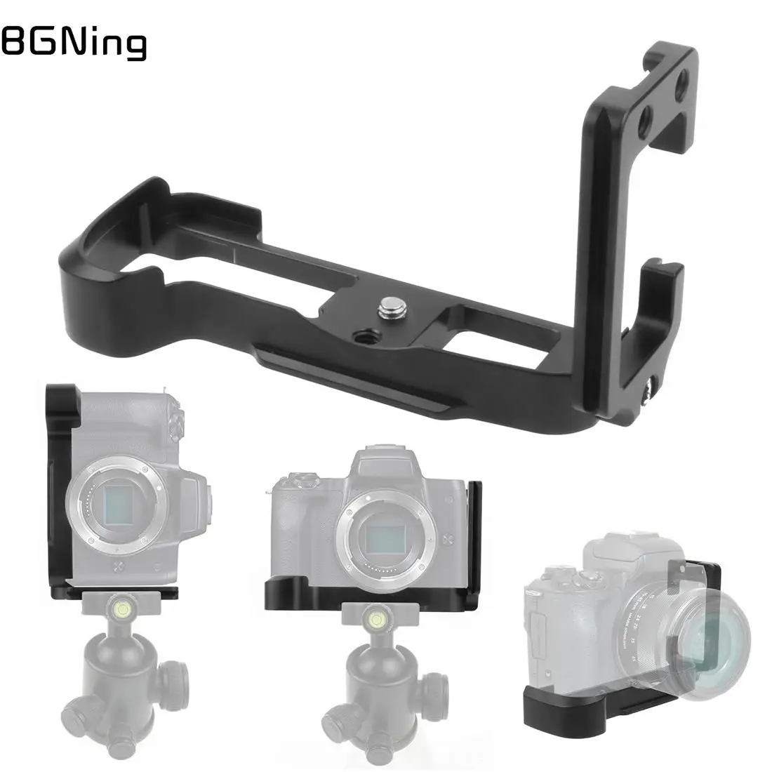 BGNing Aluminum Vertical Quick Release L Plate for Canon EOSM50 Tripod