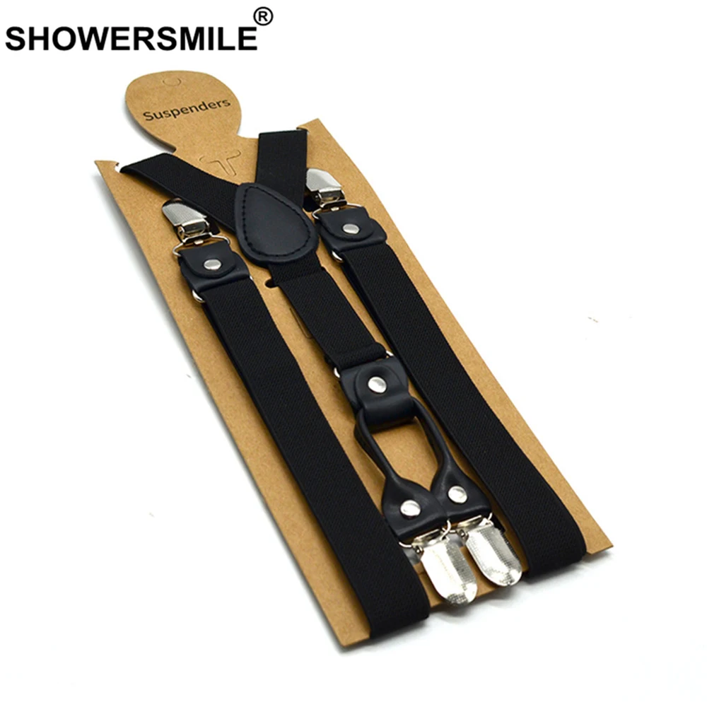 SHOWERSMILE красные подтяжки мужские классические для брюк ремень с Y образной спинкой