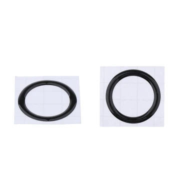 

2 Pieces Car Start Stop Button Ring Trim Decor For BMW E90 E60 E70 (Black)